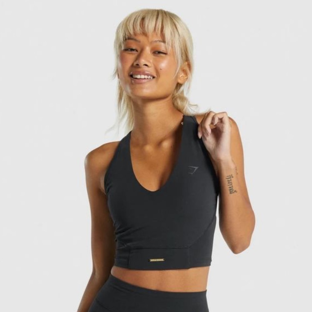 Gymshark x Whitney Simmons Crop Tank - Black - Size M